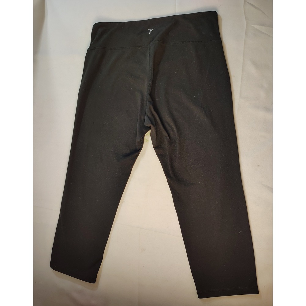 Old Navy Active Go Dry Black Compression Cropped Leggings Womens Large Yoga Crop